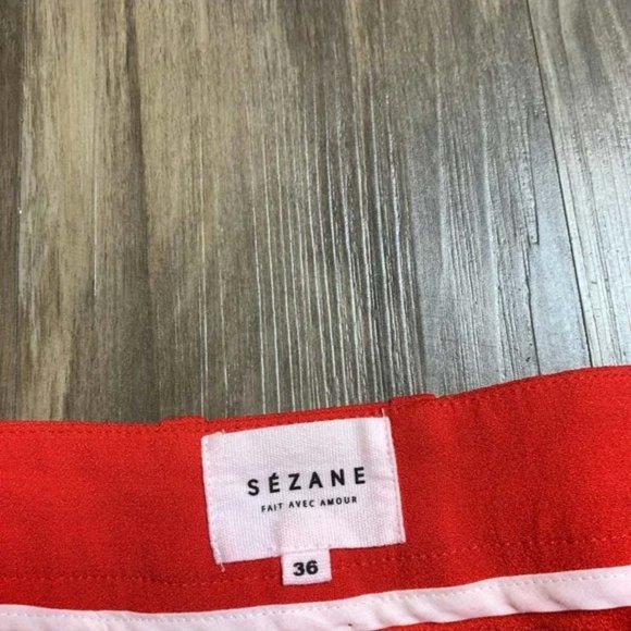 Sezane Gustavo Ankle Straight Trousers in Coral - Picture 4 of 6